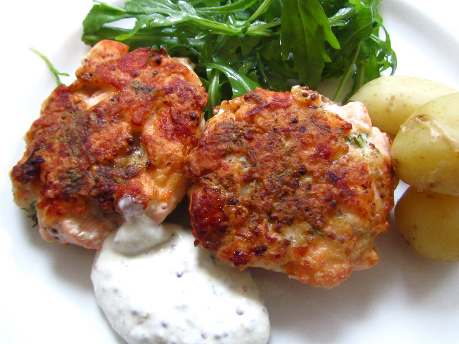 Salmon and dill fish cakes