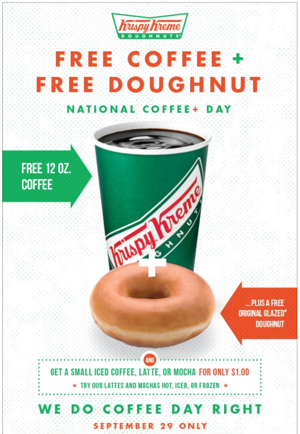 FREE IS MY LIFE Join Krispy Kreme for FREE Coffee and Doughnut on