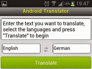 Free Translate for Android lets you translate from and to 40 languages