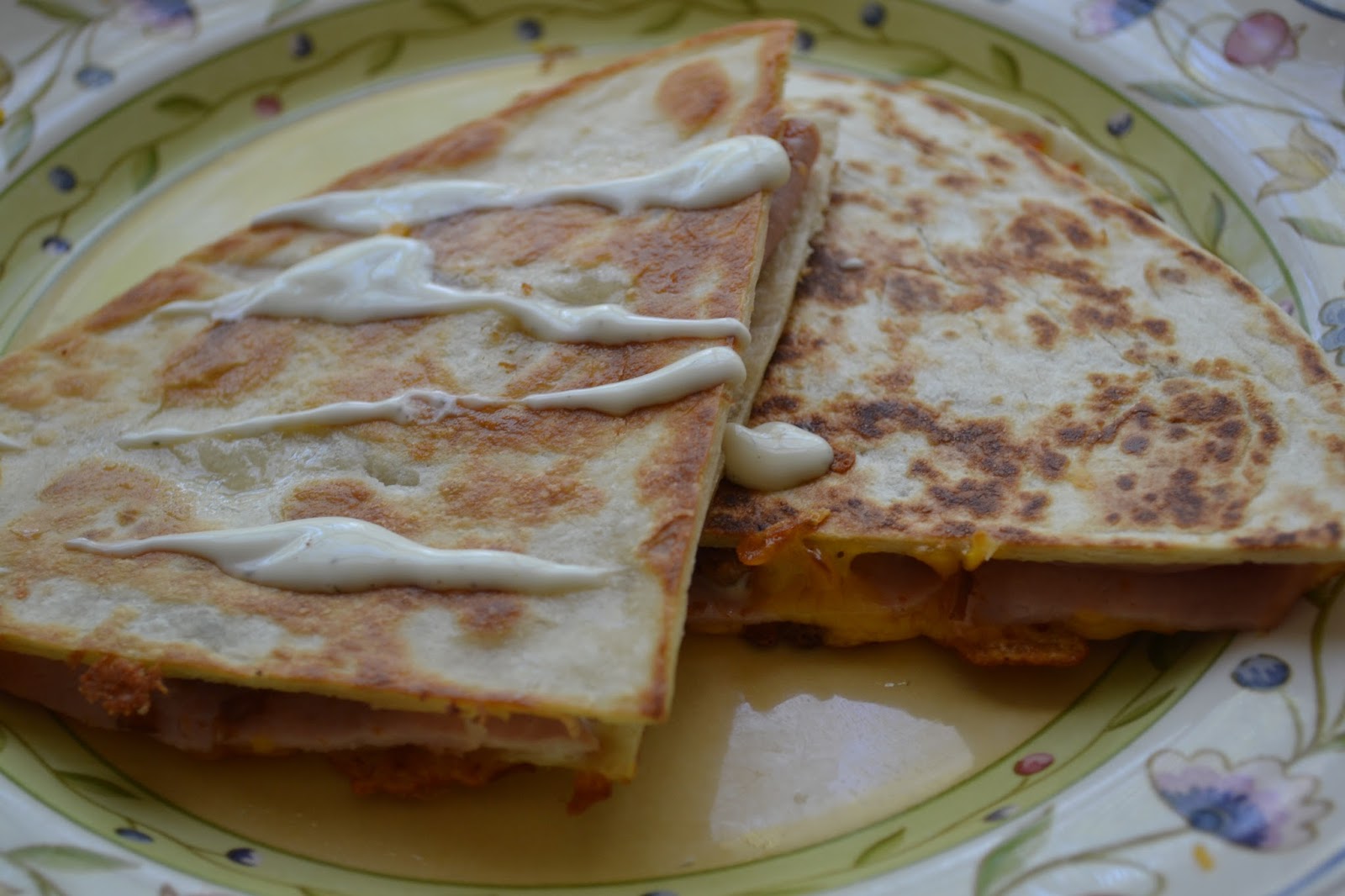 Turkey Cheddar Ranch Quesadillas