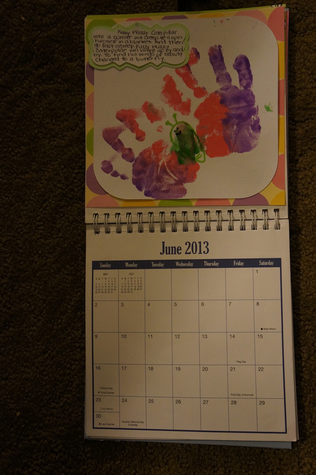 Making my Kids' day special 1 day at a time! DIY Handprint Calendar