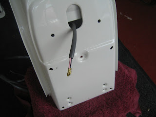 Lambretta Restoration: Refitting the rear light unit