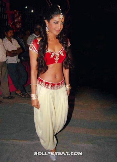 priyanka chopra showing navel and belly button ring - priyanka chopra in harem pants and Blouse showing Belly Button Navel