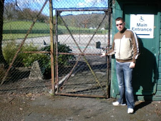 Another locked gate visited on the Crazy World of Minigolf Tour!