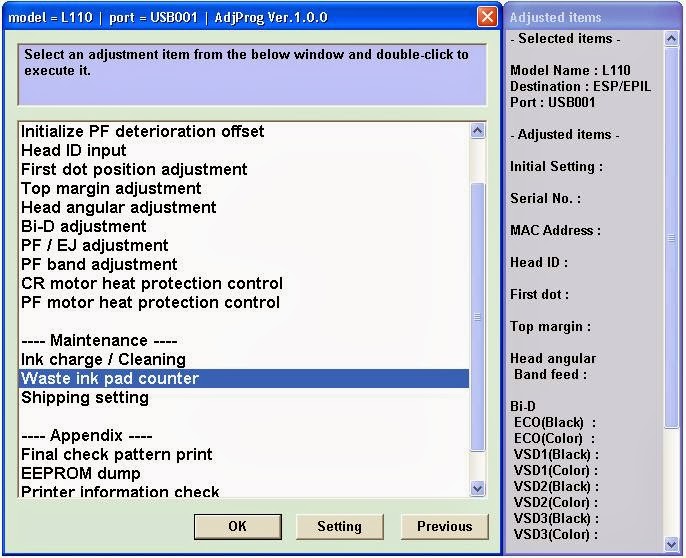 Resetter Epson L1300 Free Download