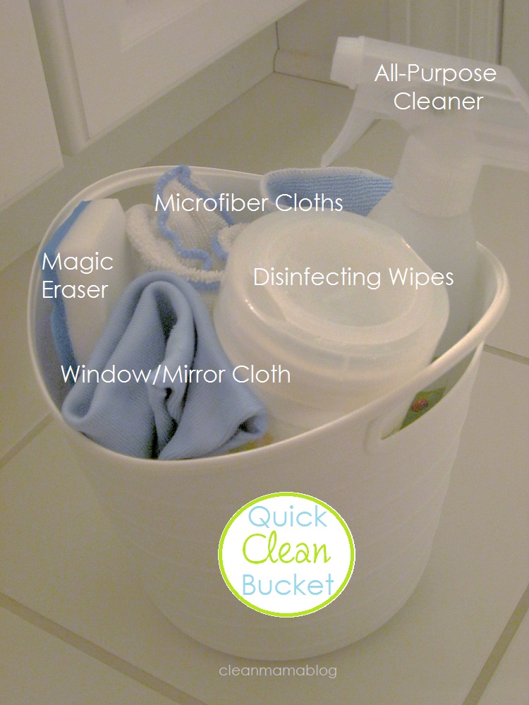 CLEAN MAMA Clean + Organized Quick Clean Bucket