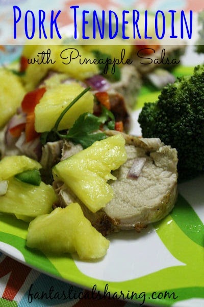 Pork Tenderloin with Pineapple Salsa | Don't let the picture fool you, this recipe is one you need to make. Pineapple & pork were made for each other! #recipe #pineapple