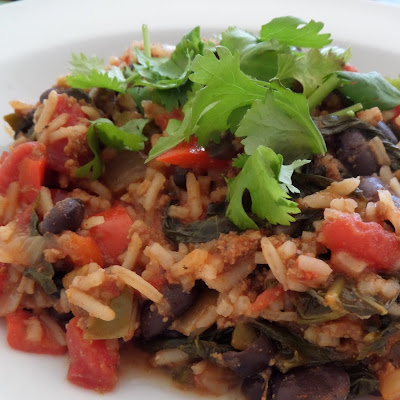 Black Beans and Rice:  A complete one dish dinner with black beans, rice, meat and vegetables.  All cooked in one pot.