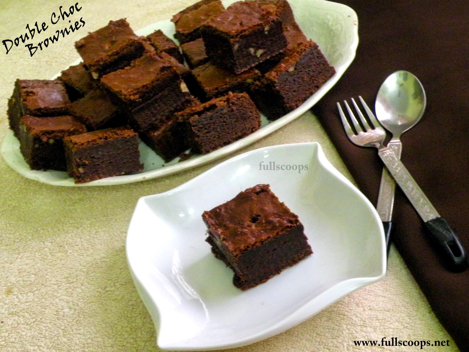 Double Chocolate Brownies Full Scoops A food blog with easy,simple