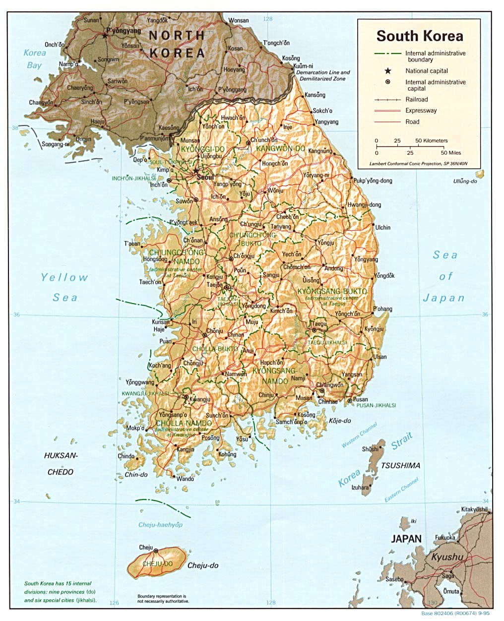 SOUTH KOREA GEOGRAPHICAL MAPS OF SOUTH KOREA