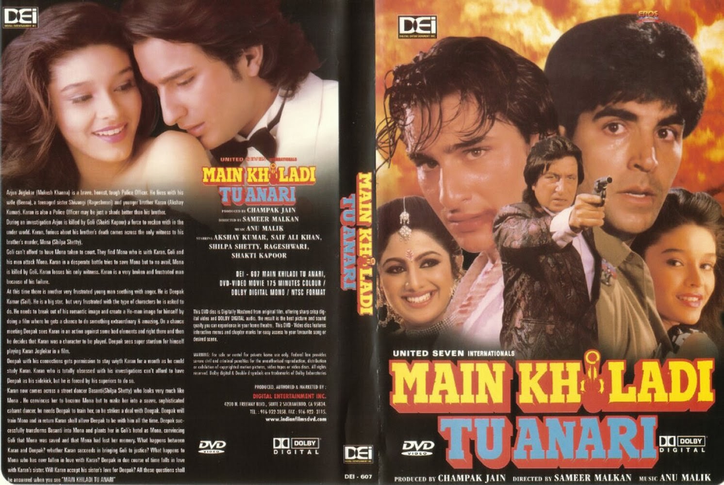 MAIN KHILADI TU ANARI (1.994) con AKSHAY KUMAR + Jukebox + Sub. Inglés + Online Main+khiladi+tu