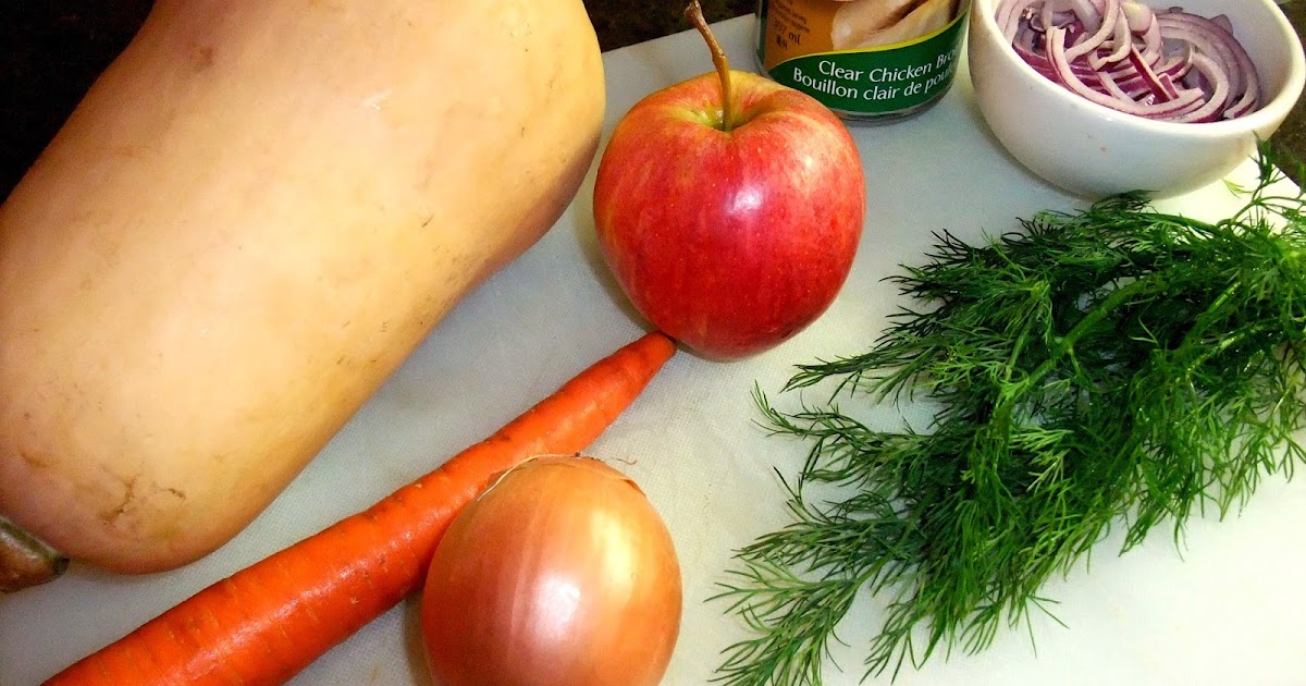 Susan's SavourIt! Butternut Squash Apple Soup with Dill...