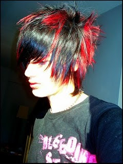 emo boy hairstyle