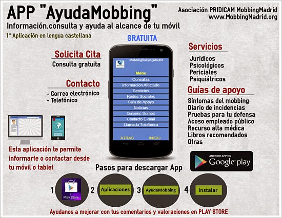 Mobbing o acoso laboral: Información, consulta y ayuda al alcance de tu móvil 