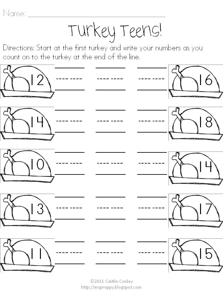 Turkey Teens! - Classroom Freebies