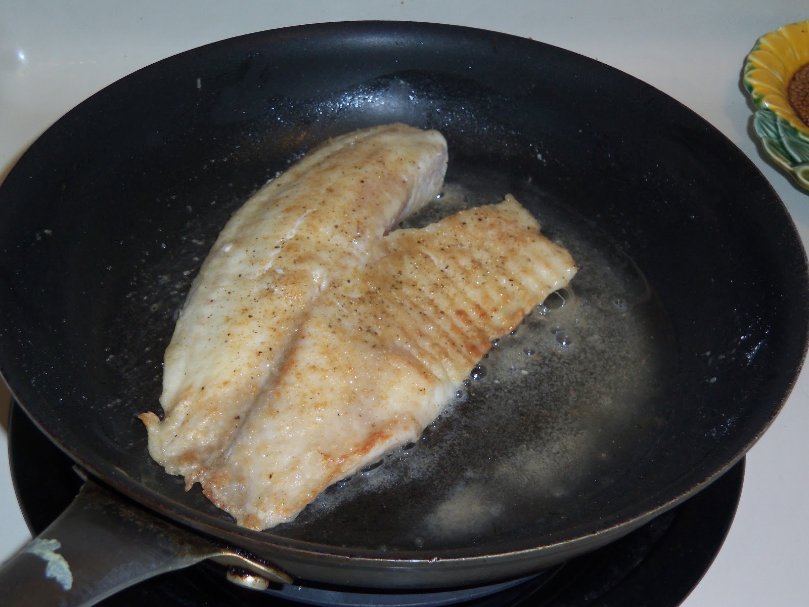 Simple Cooking in the Garden State Cumin Tilapia over Guacamole Salad