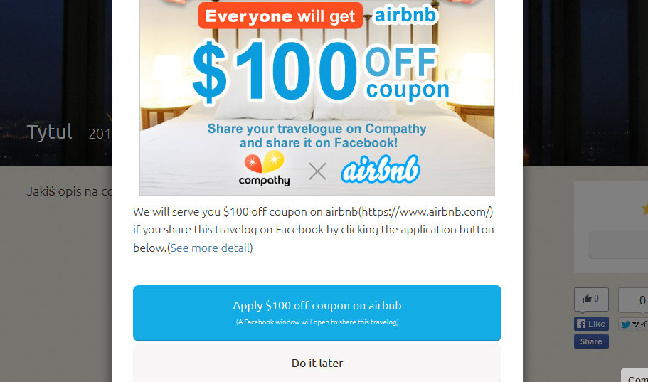 100 usd na noclegi airbnb
