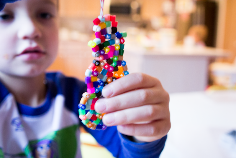 a bit of sunshine perler bead oven ornaments