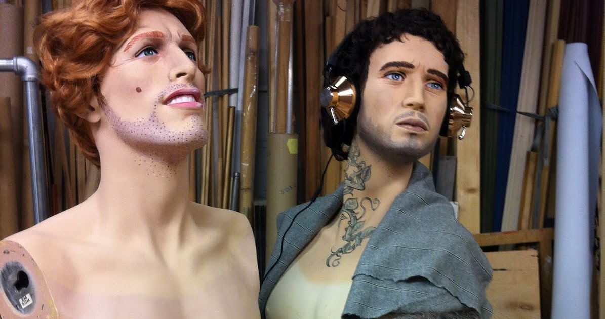 D.B. Decorative Arts Painted Realistic Male Mannequins and tattoo.
