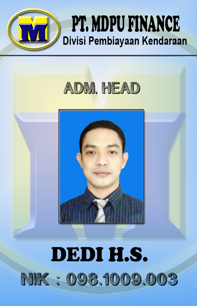 PT. Mitra Dana Putra Utama Finance Contoh ID Card