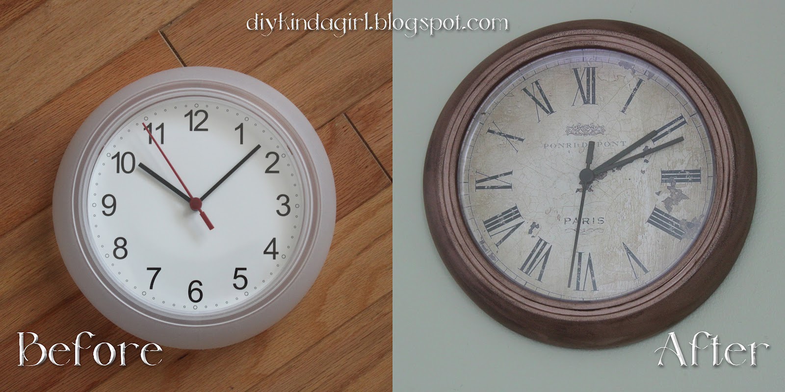 DIY kinda girl 2 IKEA clock redo