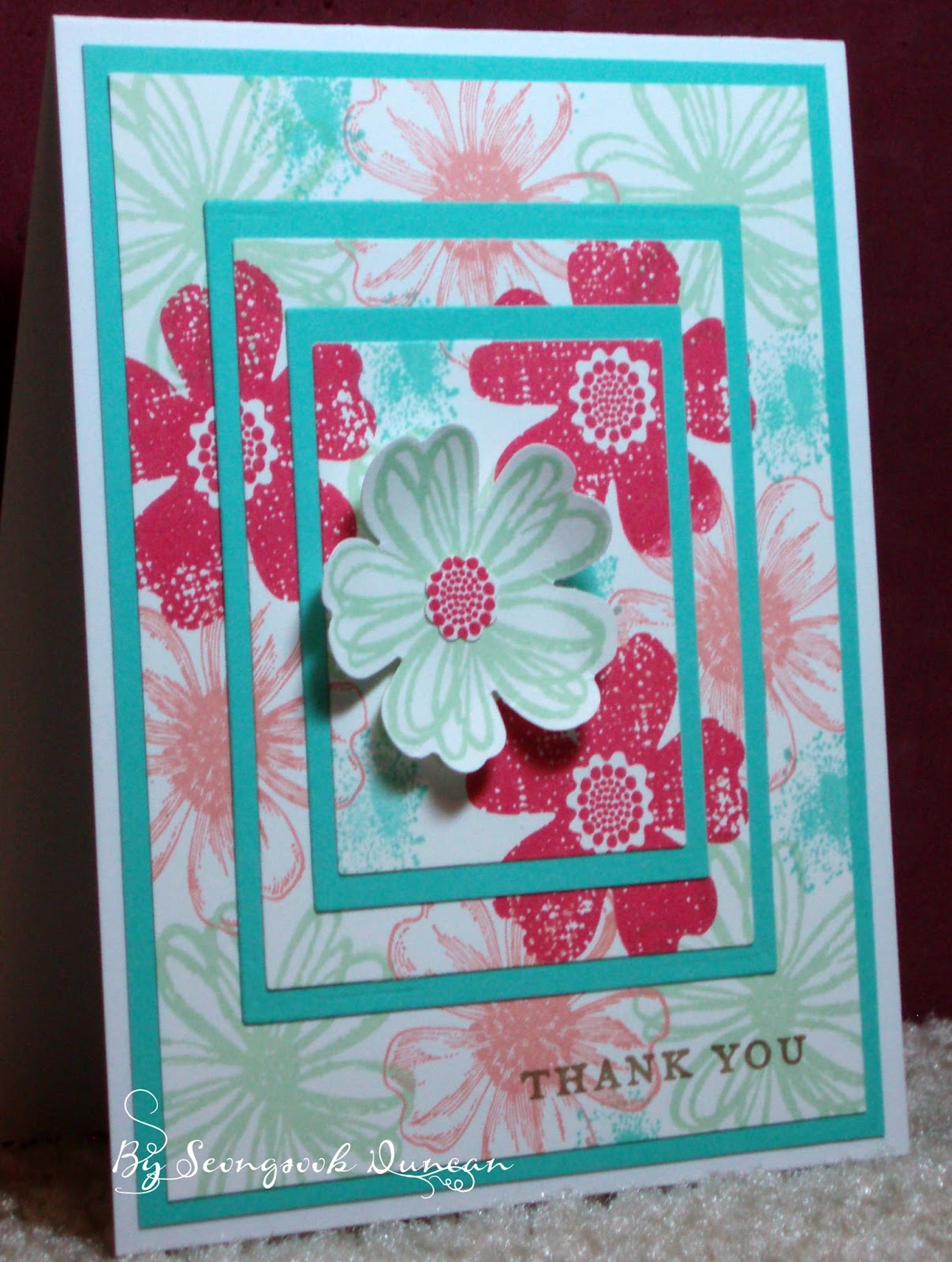 Create with Seongsook Triple Die Cutting Tutorial THANK YOU card
