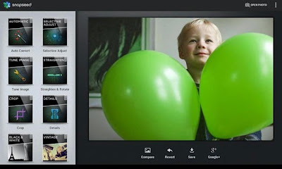 Melhor editor de imagem para Android, Snapseed.