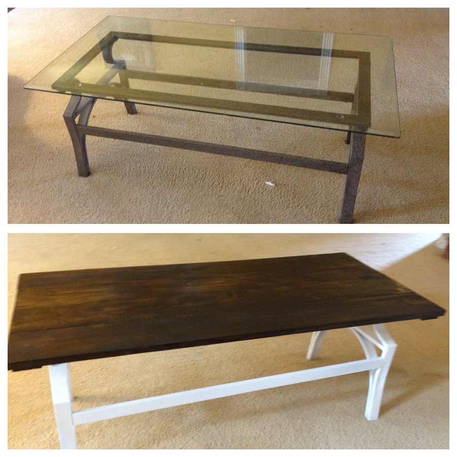 Cupcakes and Corndogs Coffee Table Redo DIY