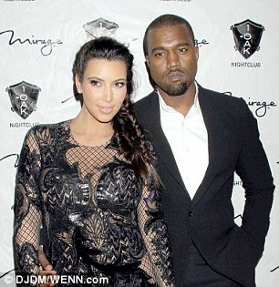 Kanye West and kim Kardashian 