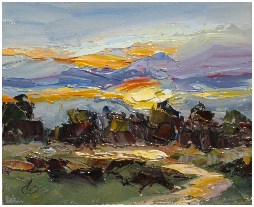 Palette Knife Painters, International SKY, CLOUDS, 4x5 PALETTE KNIFE