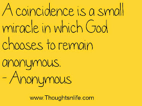 Inspirational And Motivational Quotes : A coincidence