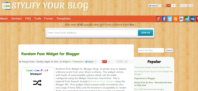 stylify Your blog