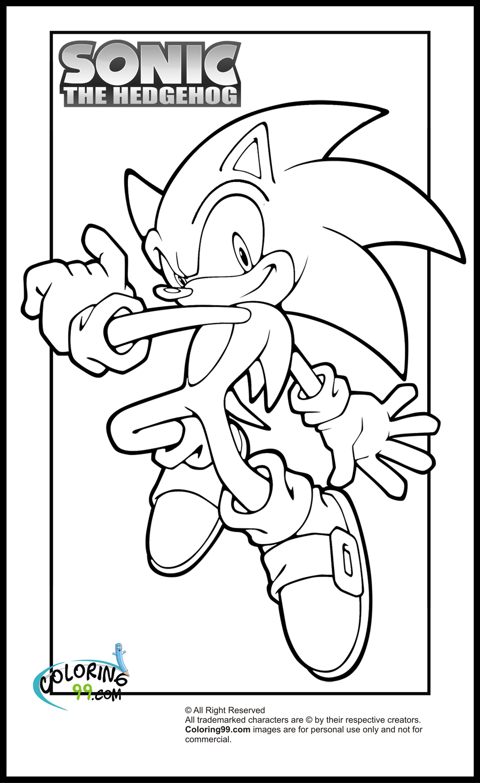 Sonic Coloring Pages | Team colors