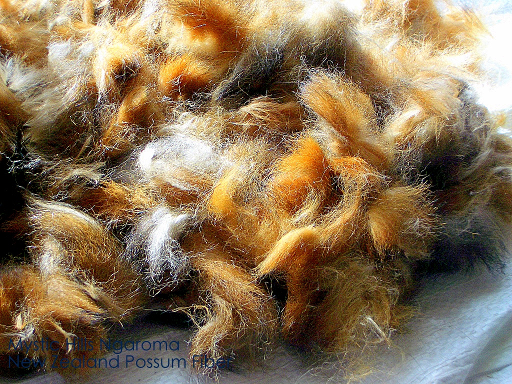Mystic Hills Ngaroma Possum Fiber for Hand Spinning from New Zealand