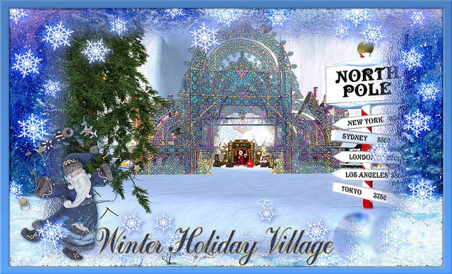 Winter Holiday Village in Secondlife