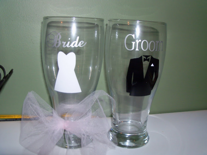 Bride and Groom Glasses