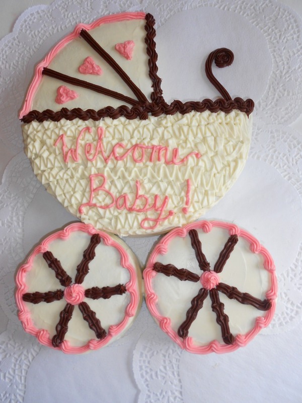 how to make a baby carriage cake