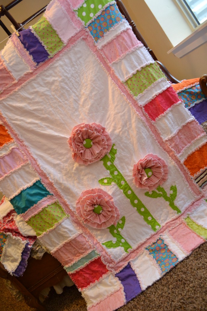 Ruffled Flower Rag Quilt Set Finished A Vision to Remember All Things
