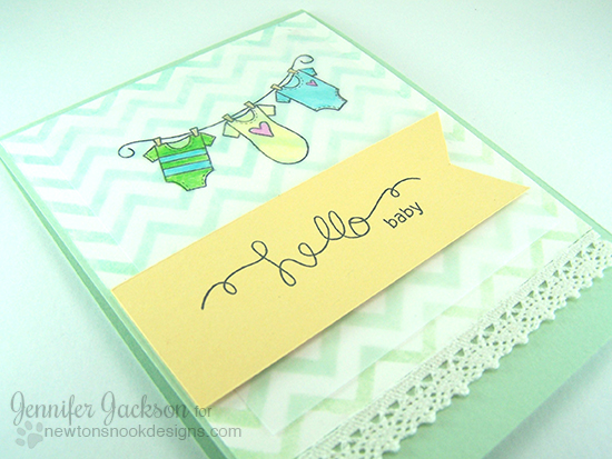 Winged Wishes Baby Card by Newton's Nook Designs
