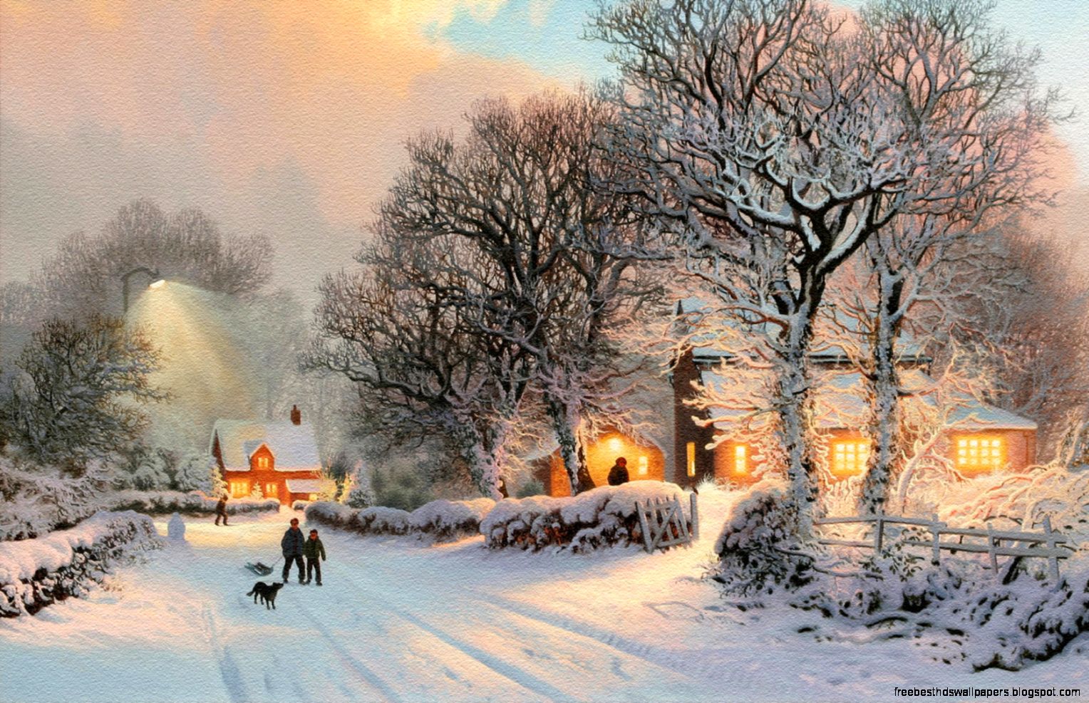 HD Wallpapers 1680x1050 » Cities » winter in village beautiful hd HD Wallpapers 1680x1050 » Cities » winter in village beautiful hd