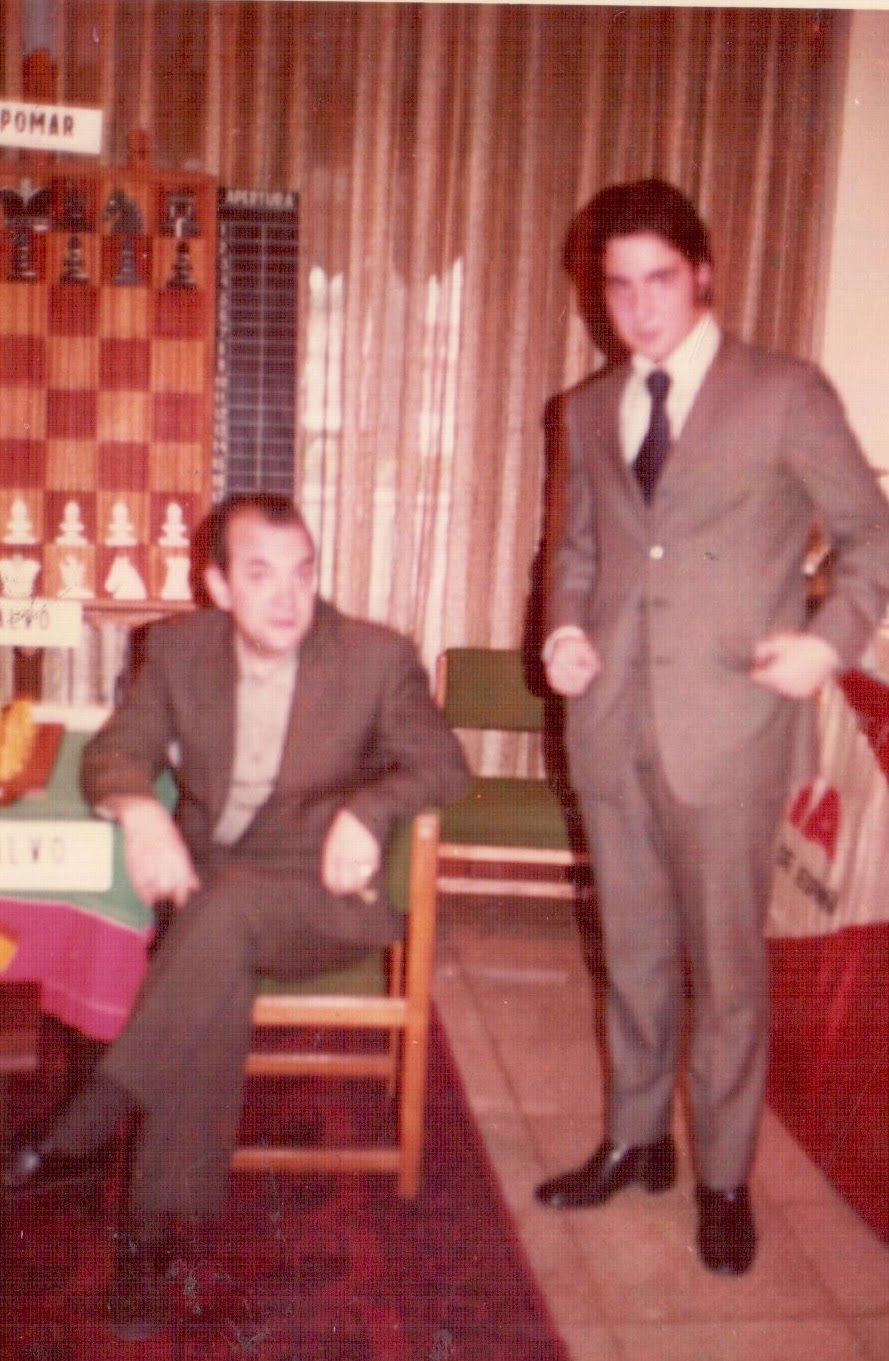 With GM Viktor Korchnoi, Palma de Mallorca 1972