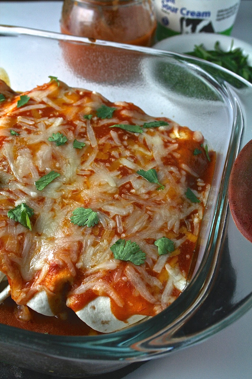 Oregon Transplant Sour Cream and Chicken Enchiladas