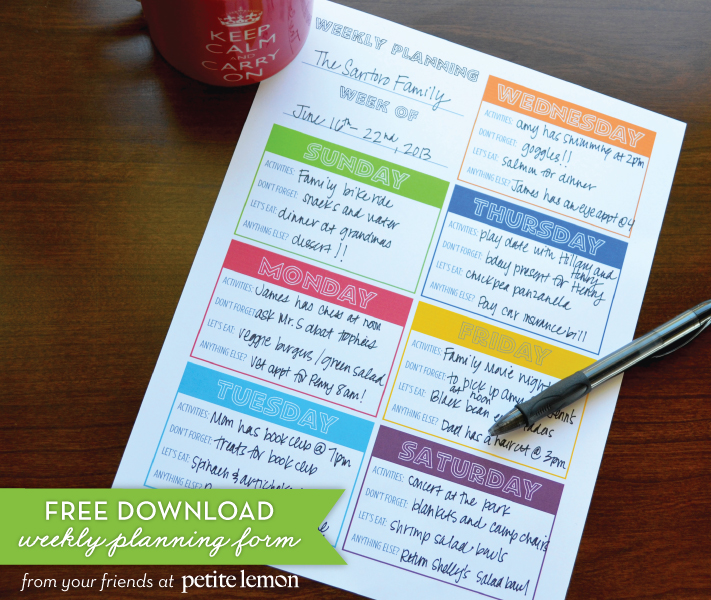 Practical Parenting Ideas 15 Free Organizational Printables