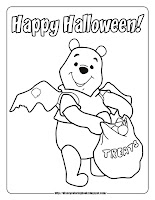 halloween coloring pages  trick or treat winnie the pooh