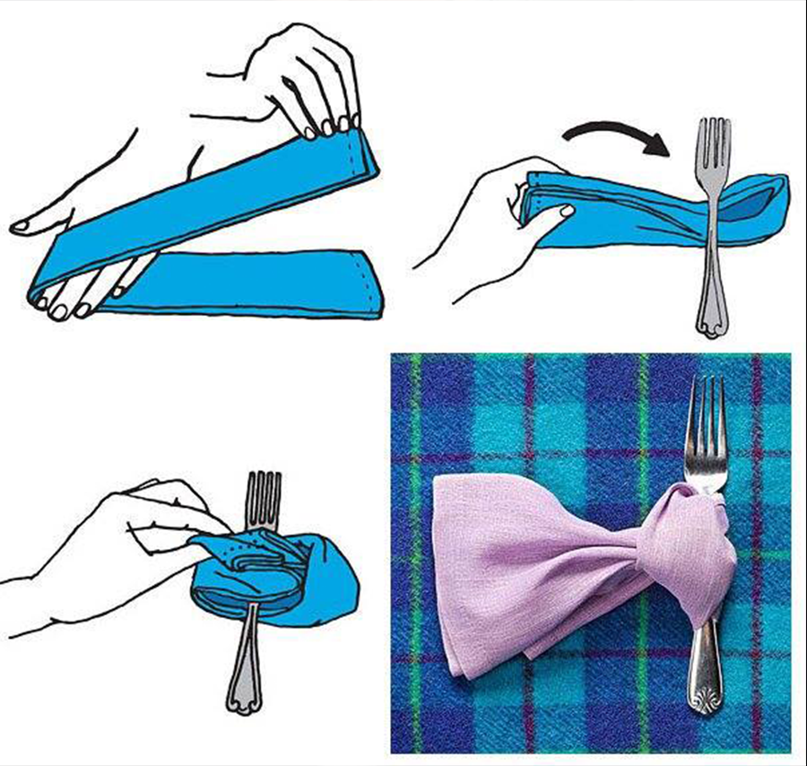 Three Table Handkerchief Folding Tutorials trends4everyone