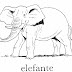 Desenho de Elefante para Colorir 