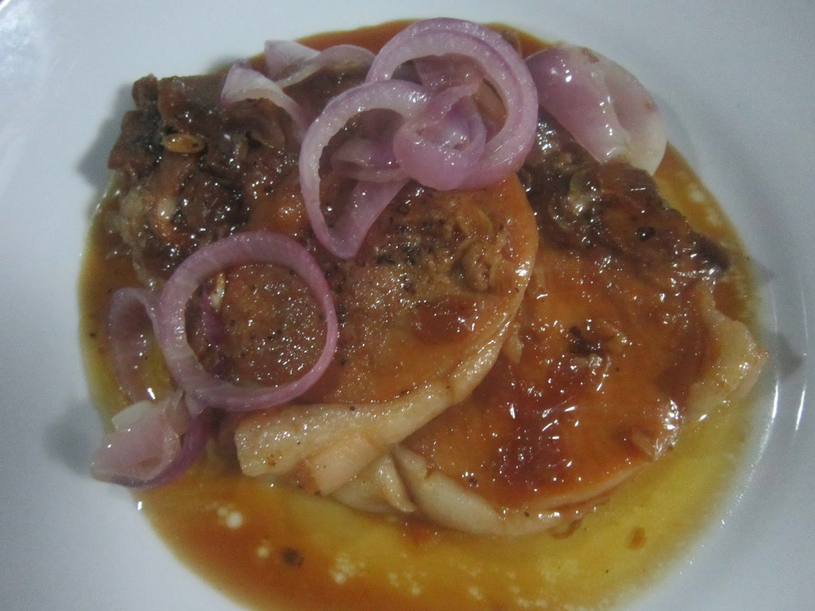BRAISED PORK CHOPS in HONEY LEMON SAUCE