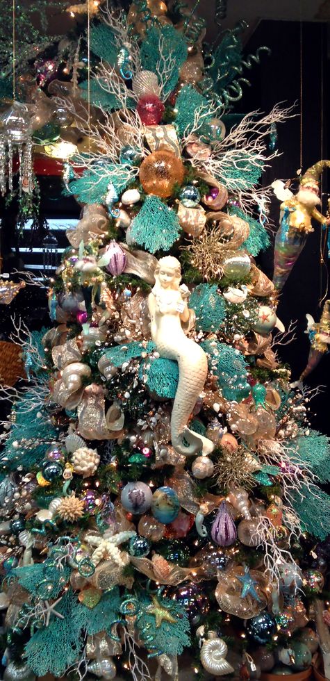 love this beach inspired christmas tree we have a seaside tree in our home and its my favorite remember the sea even in the snow - Beach Themed Christmas Tree love this beach inspired christmas tree we have a seaside tree in our home and its my favorite remember the sea even in the snow - Beach Themed Christmas Tree