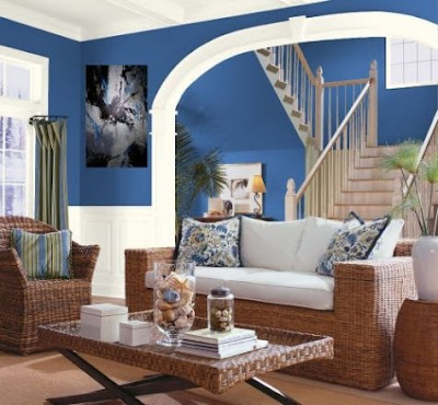 Decoración de Salas de color Azul | Cómo arreglar los Muebles en una