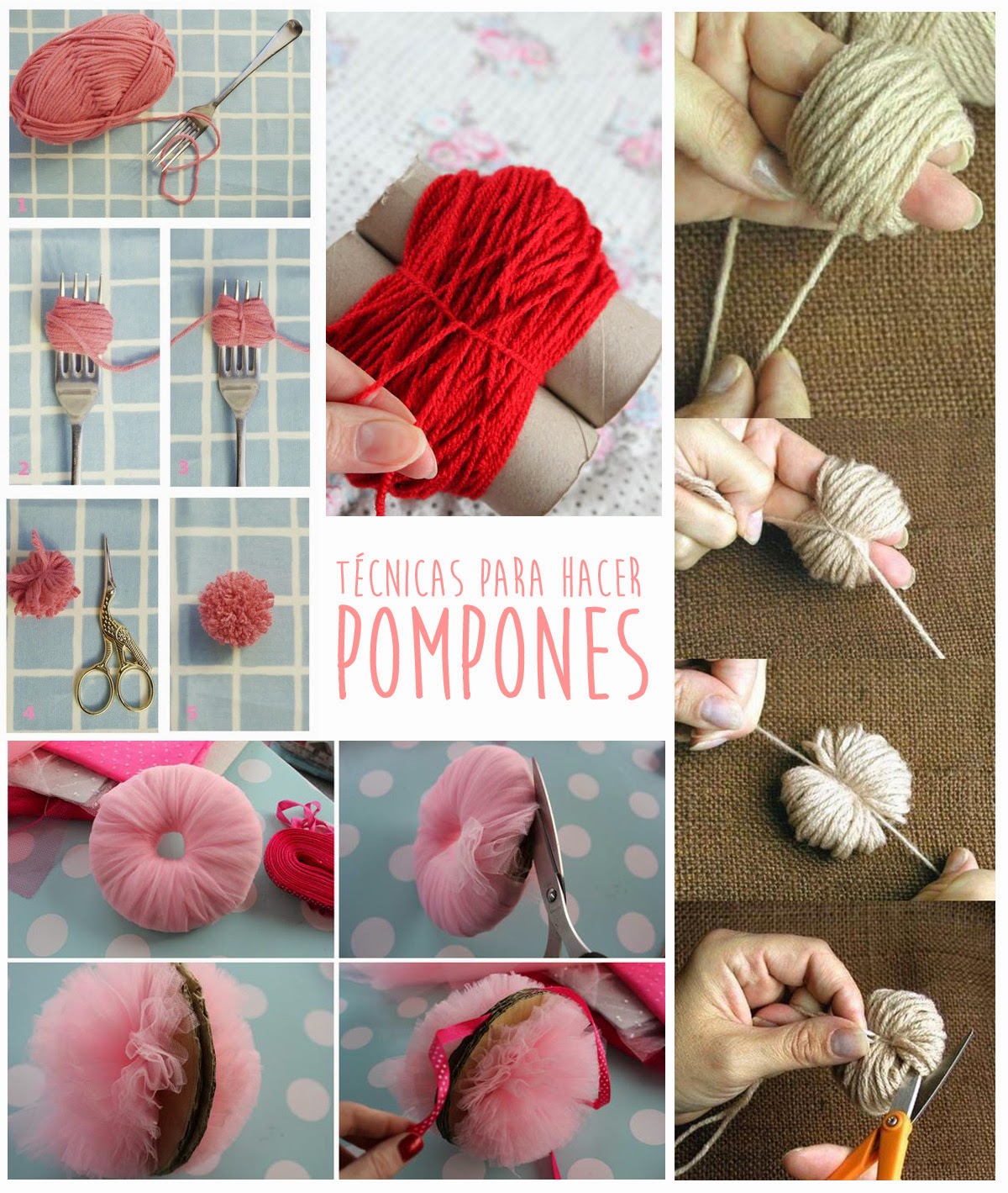 Decorar en familia DEF Deco Como hacer muñecos con pompones de lana